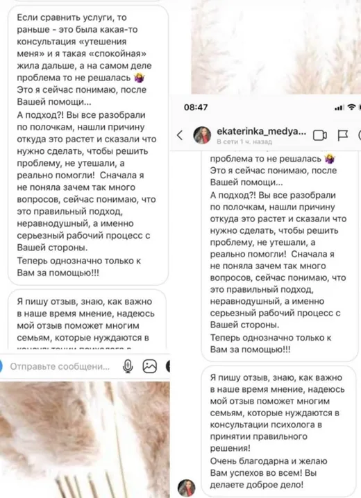 Отзыв клиента о работе по методике Анастасии